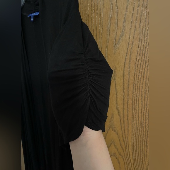 Apt. 9 Classic Black Cardigan with Ruched Short Sleeves - Picture 5 of 7